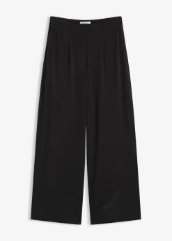Pantalón de punto con ribetes de satén