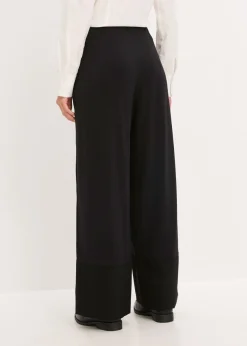 Pantalón de punto con ribetes de satén