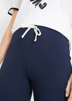 Pantalón de punto de algodón con elástico