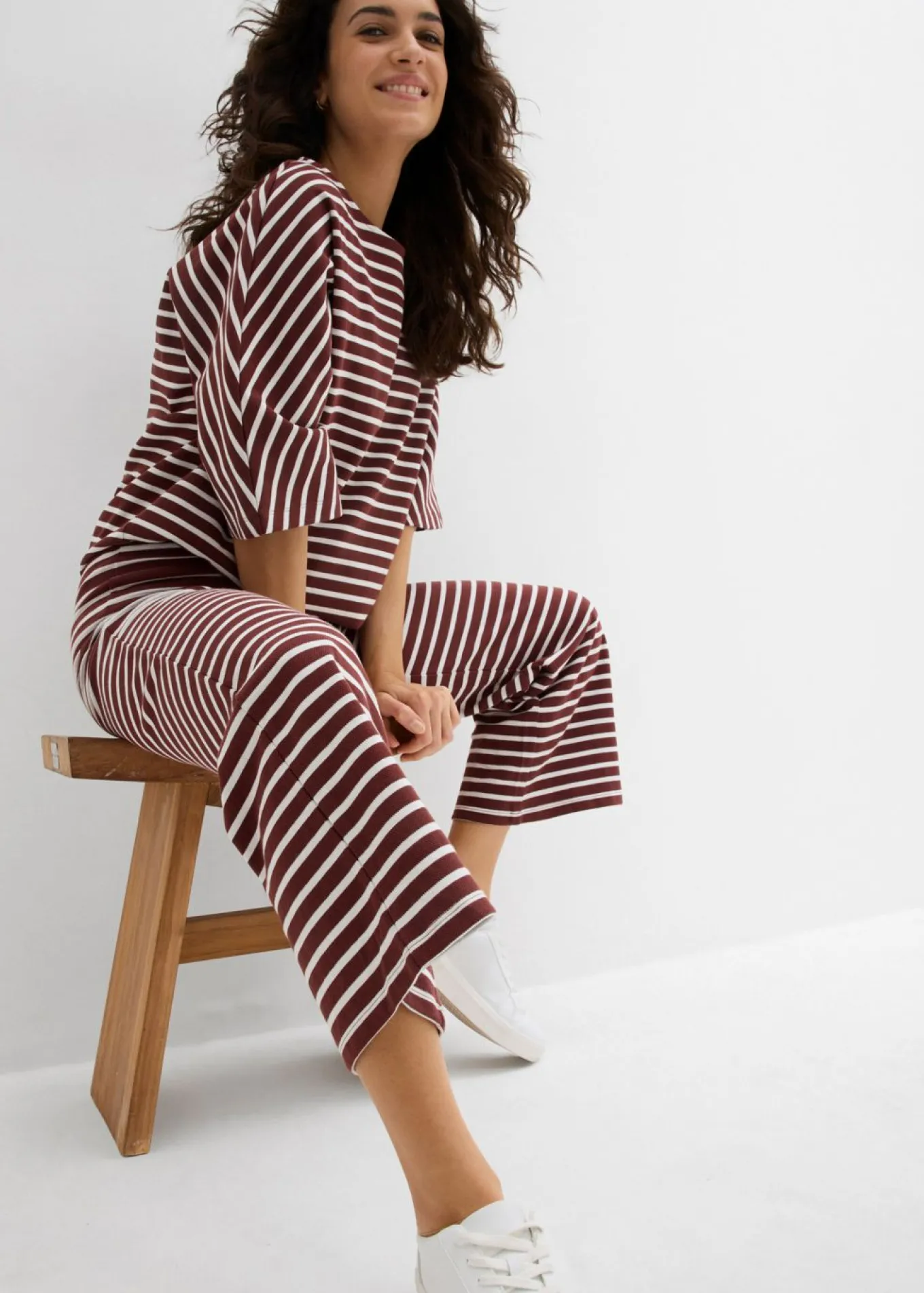 Pantalón de punto de algodón estructurado