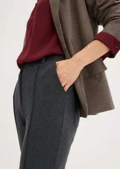Pantalón de punto de algodón con ribete