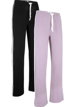 Pantalón de punto de algodón con elástico (2 unidades)