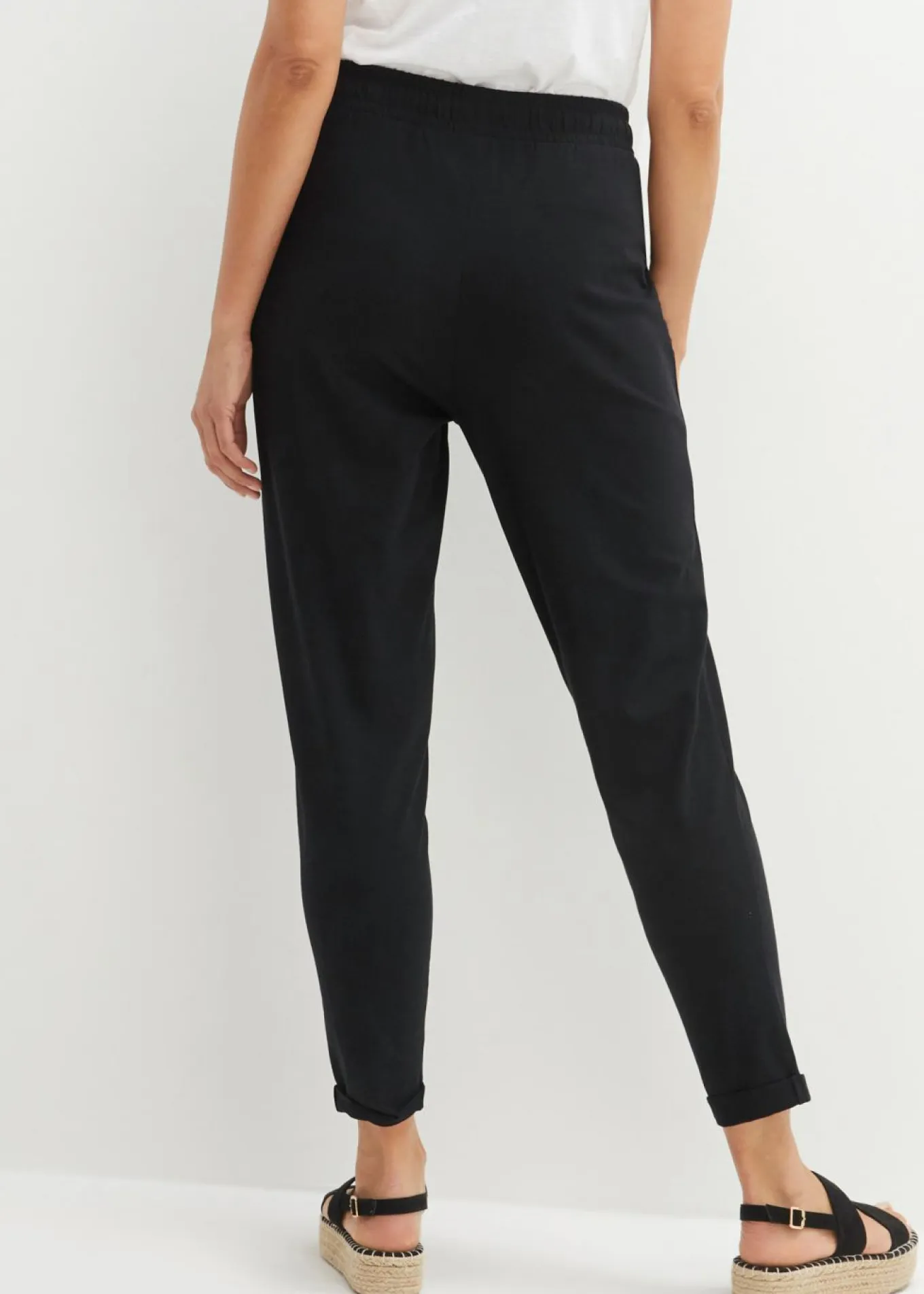 Pantalón de punto de mezcla de algodón elástico