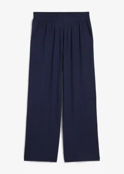 Pantalón de punto de mezcla de viscosa fluida, largo 7/8