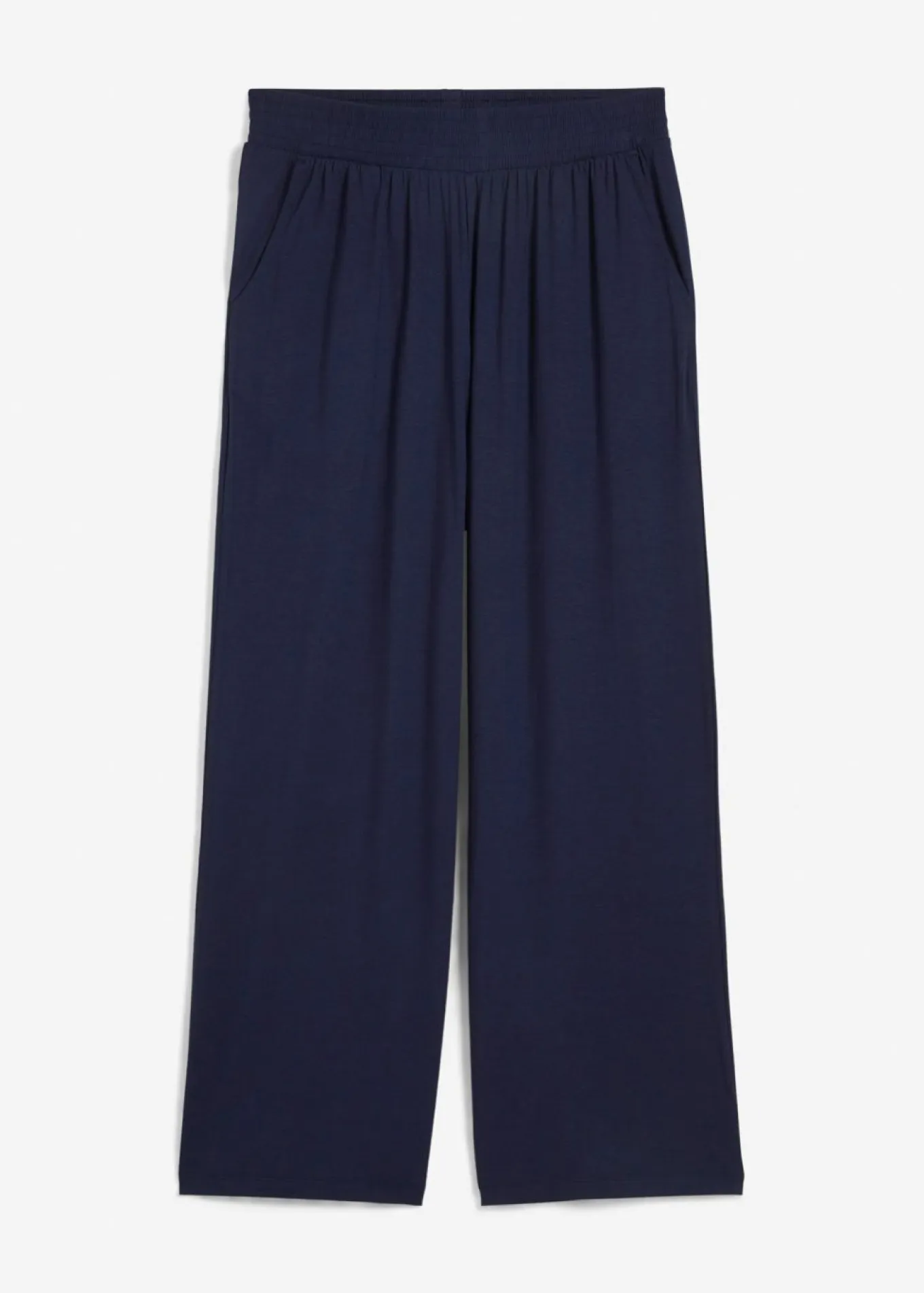 Pantalón de punto de mezcla de viscosa fluida, largo 7/8