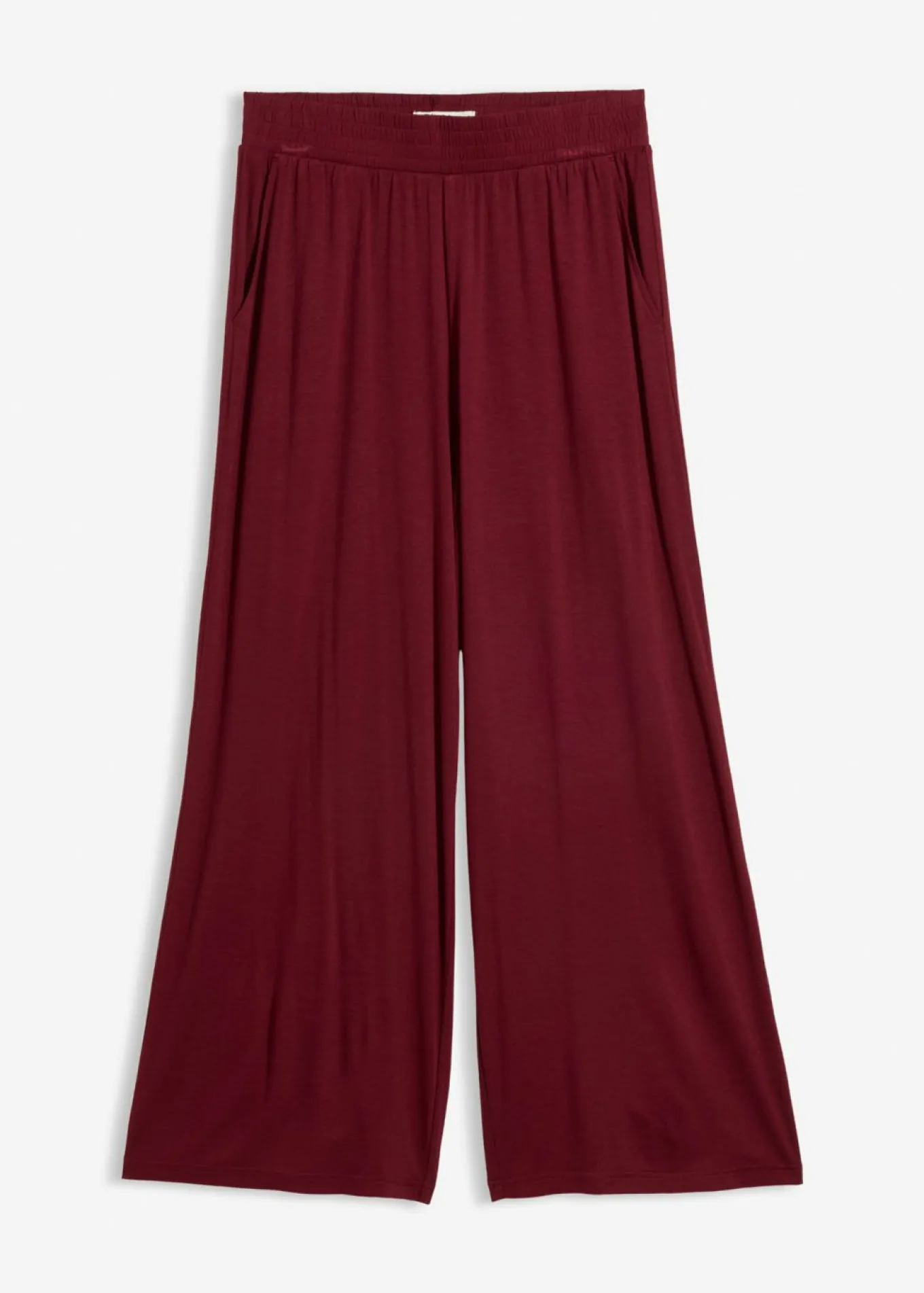 Pantalón de punto de mezcla de viscosa fluida, largo 7/8