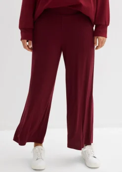 Pantalón de punto de mezcla de viscosa fluida, largo 7/8