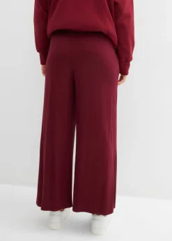 Pantalón de punto de mezcla de viscosa fluida, largo 7/8