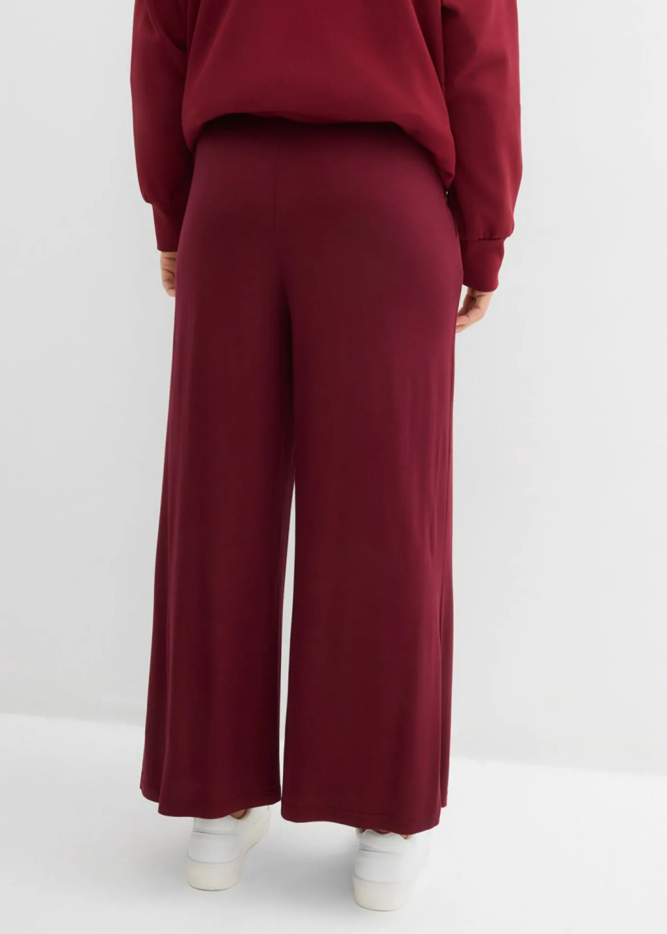 Pantalón de punto de mezcla de viscosa fluida, largo 7/8
