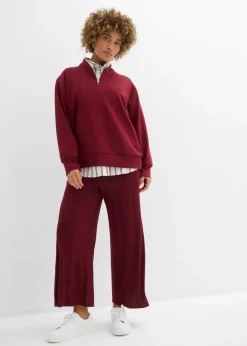 Pantalón de punto de mezcla de viscosa fluida, largo 7/8