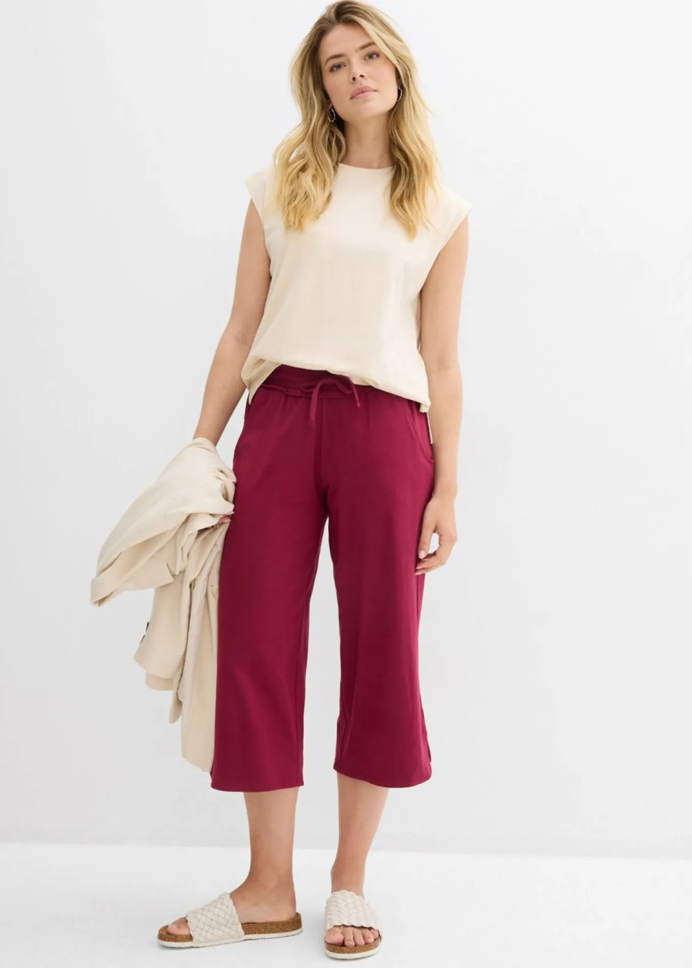 Pantalón de punto de mezcla de algodón