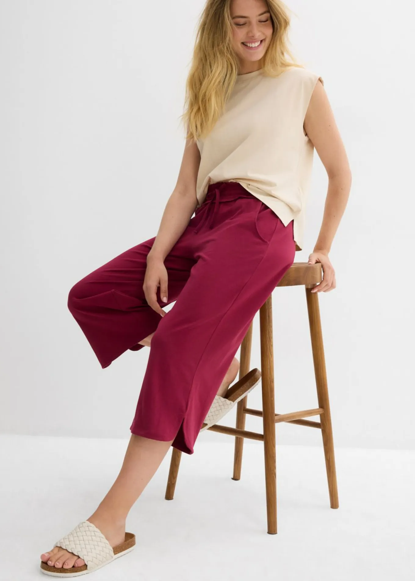 Pantalón de punto de mezcla de algodón