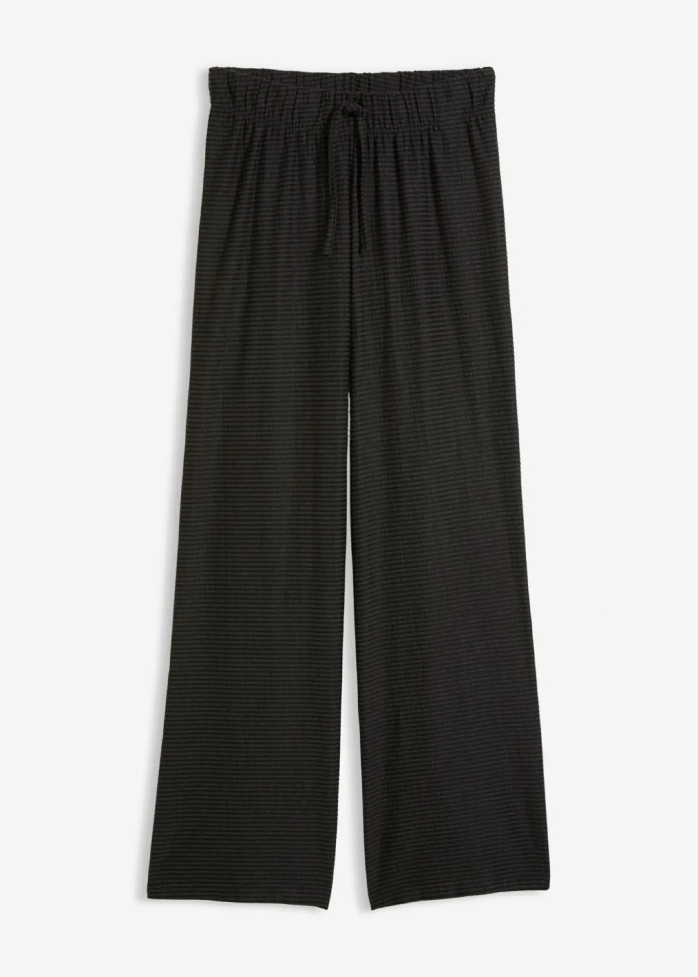 Pantalón de punto de mezcla de algodón con cordón y diseño de rayas