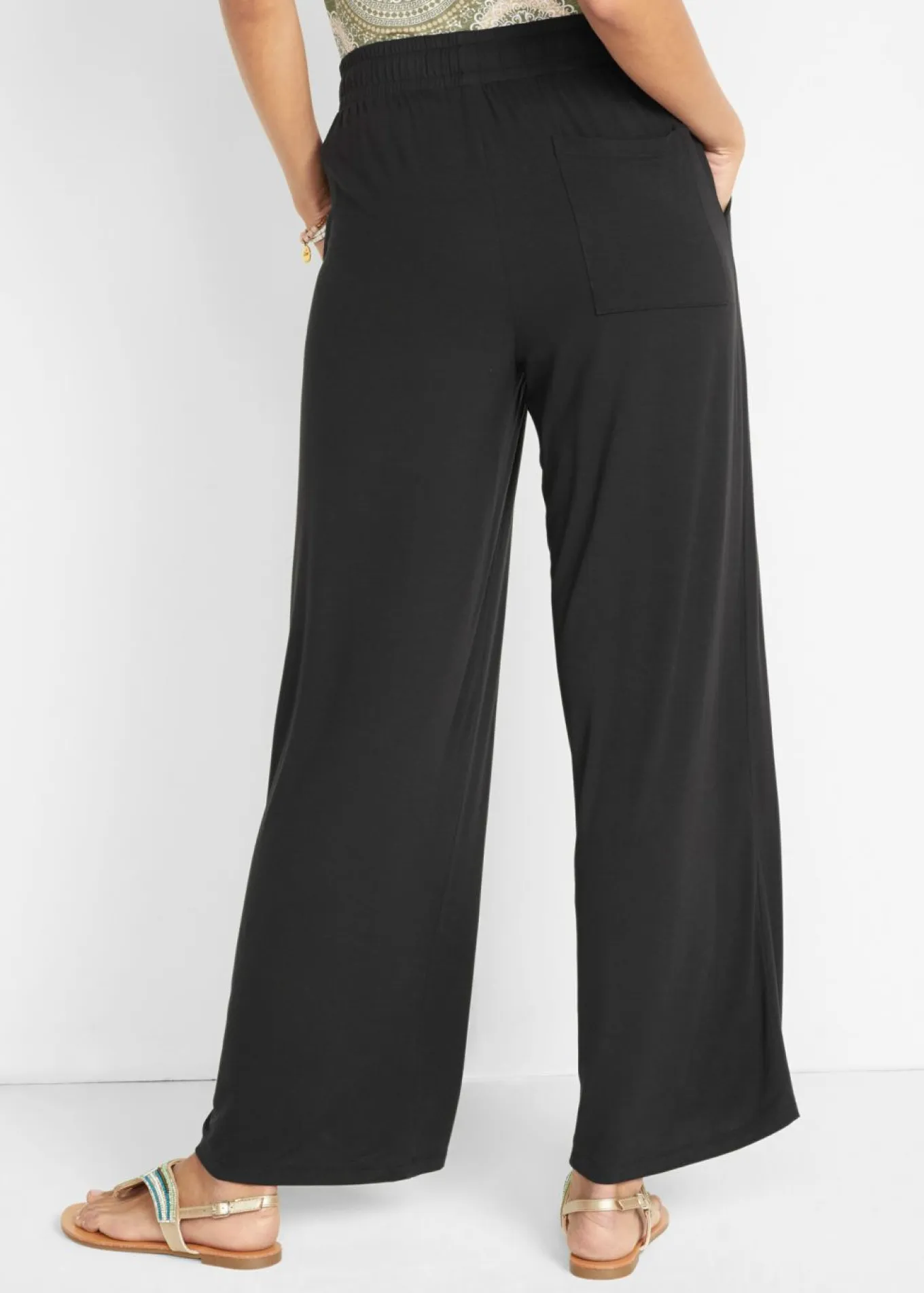 Pantalón de punto de mezcla de viscosa fluida