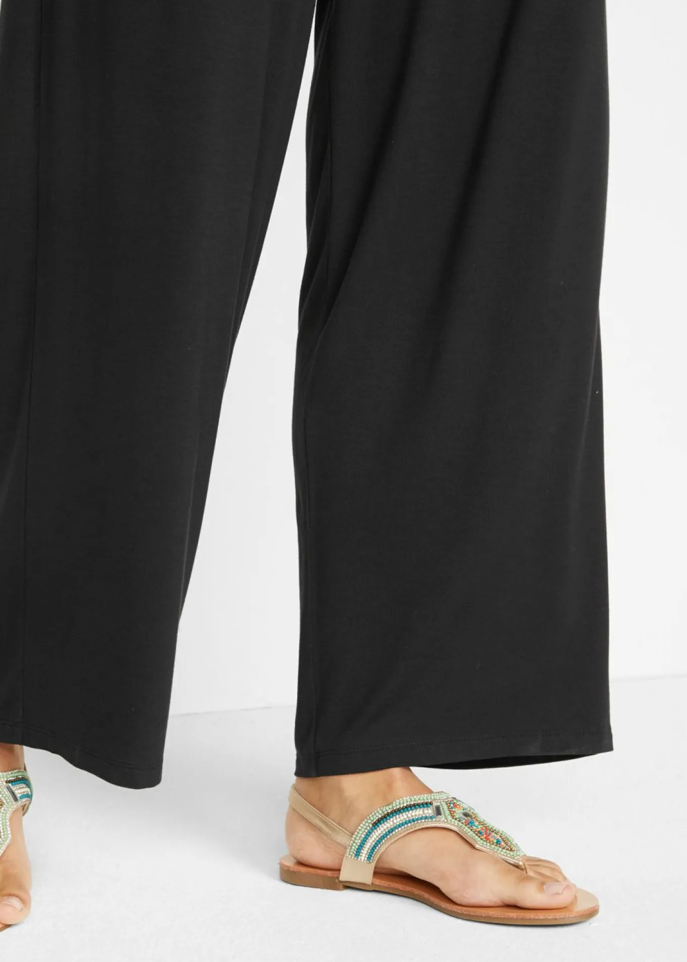 Pantalón de punto de mezcla de viscosa fluida