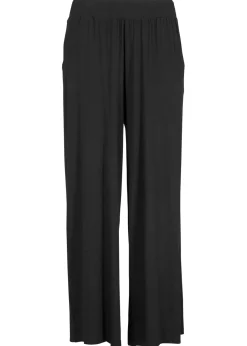Pantalón de punto de mezcla de viscosa fluida, largo 7/8