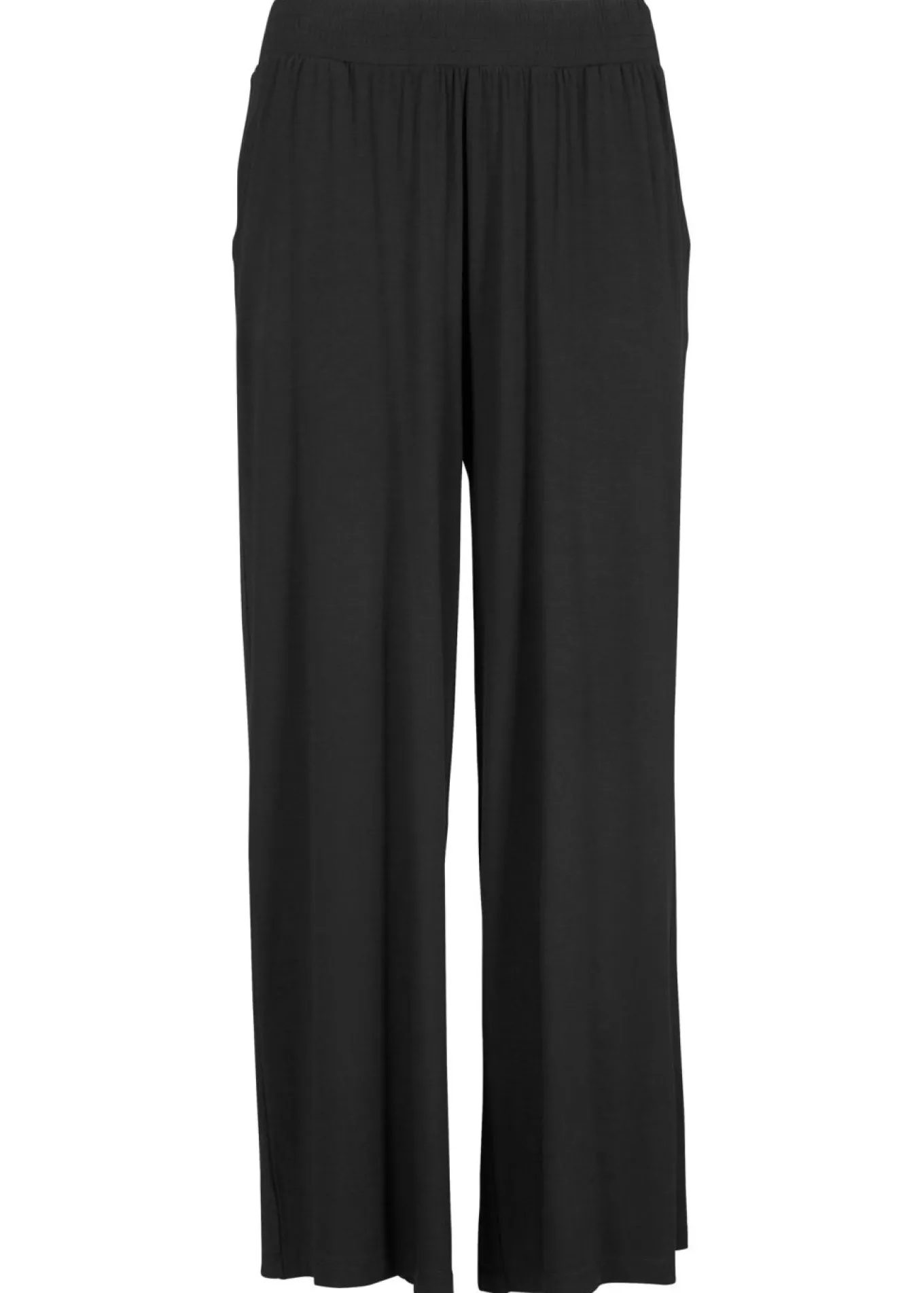 Pantalón de punto de mezcla de viscosa fluida, largo 7/8