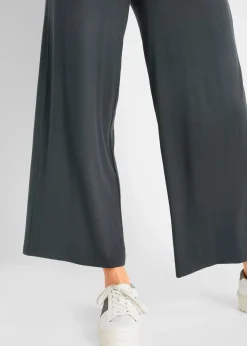 Pantalón de punto de mezcla de viscosa fluida, largo 7/8