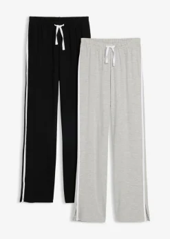 Pantalón de punto de mezcla de algodón orgánico elástico (2 unidades)
