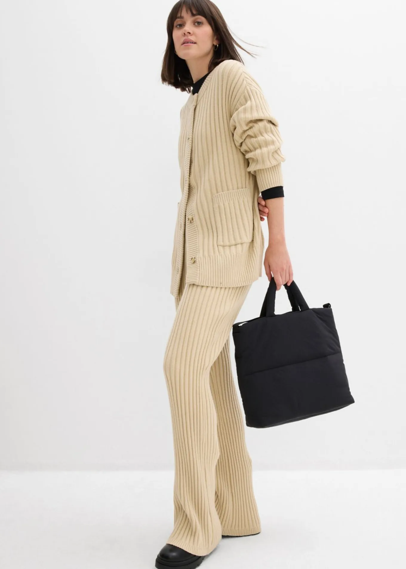 Pantalón de punto de mezcla de viscosa suave