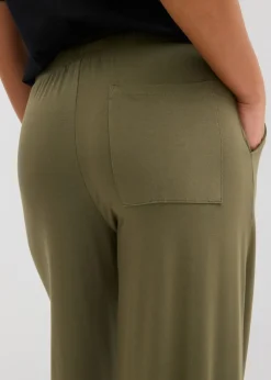 Pantalón de punto de mezcla de viscosa fluida