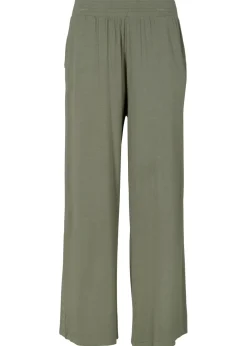 Pantalón de punto de mezcla de viscosa fluida, largo 7/8