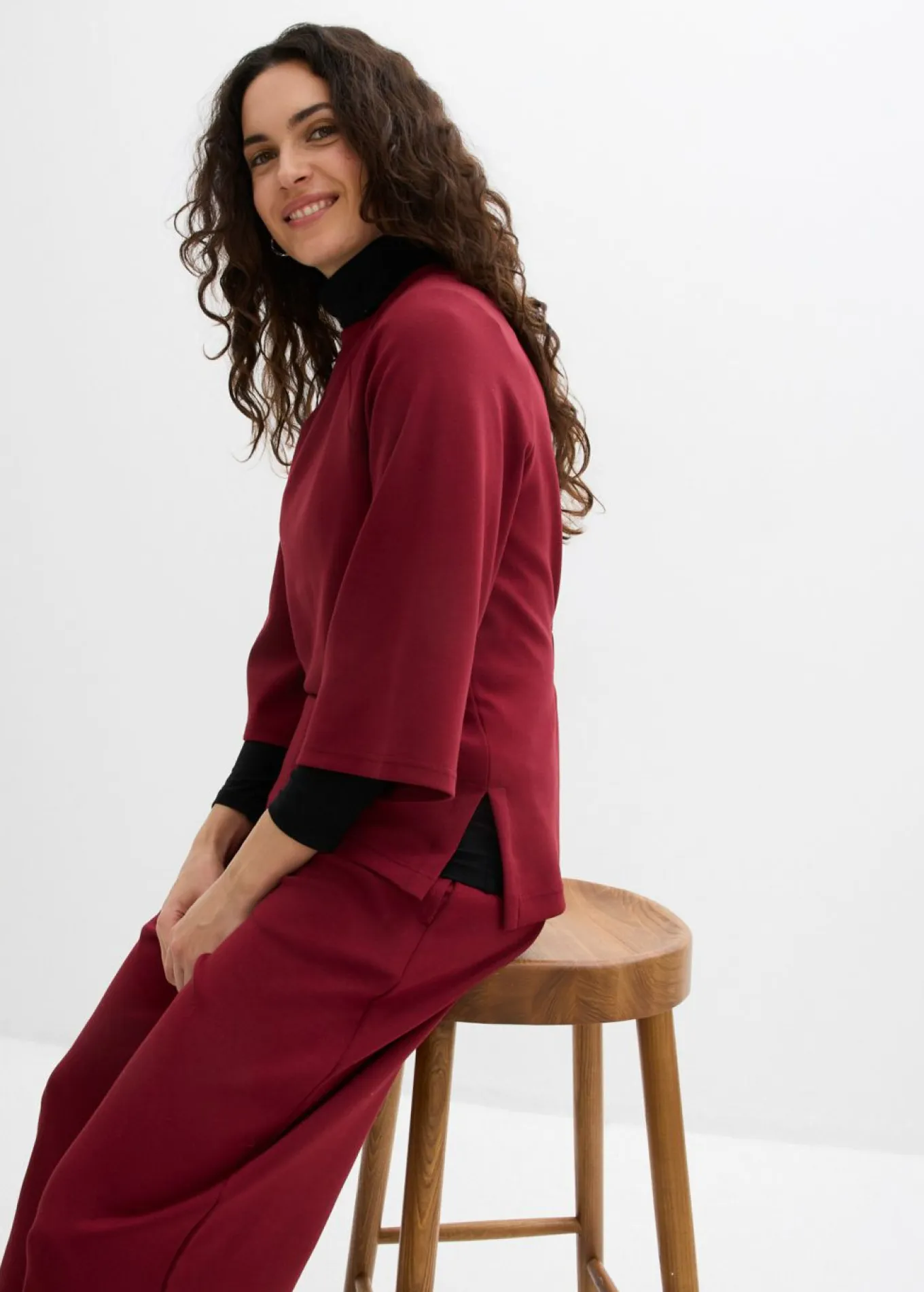 Pantalón de punto de neopreno con corte barrel