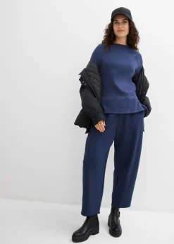Pantalón de punto de neopreno con corte barrel
