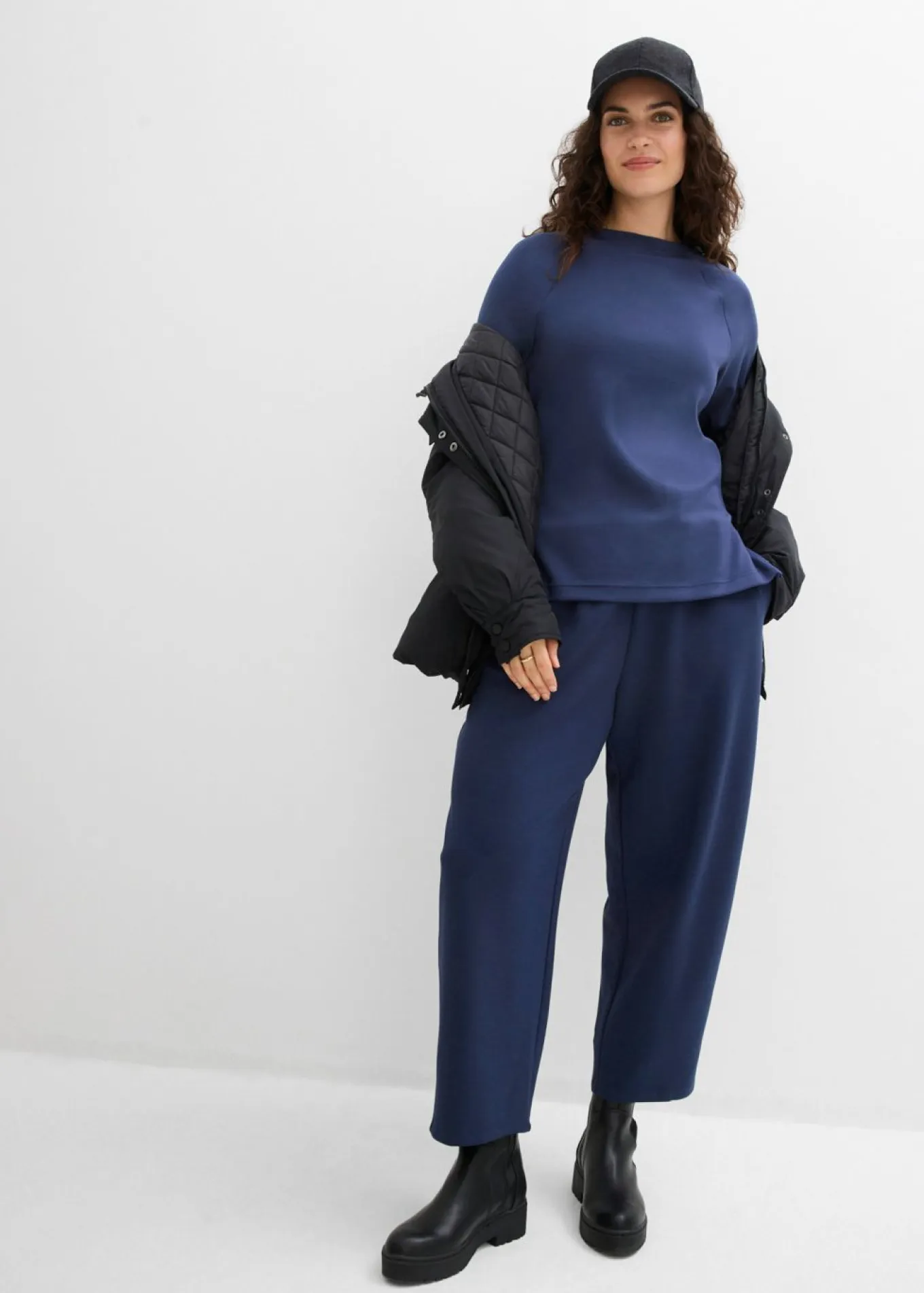 Pantalón de punto de neopreno con corte barrel