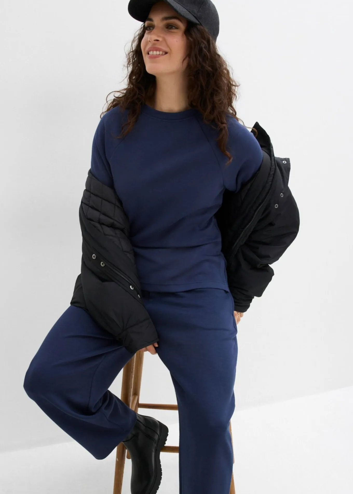 Pantalón de punto de neopreno con corte barrel