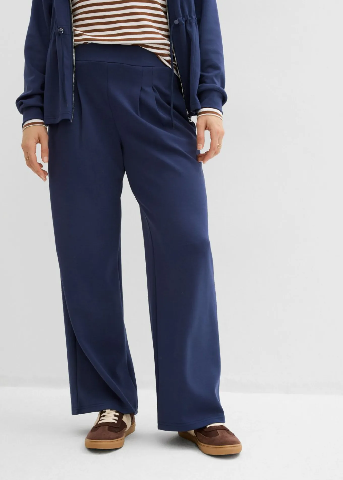 Pantalón de punto de neopreno con pinzas