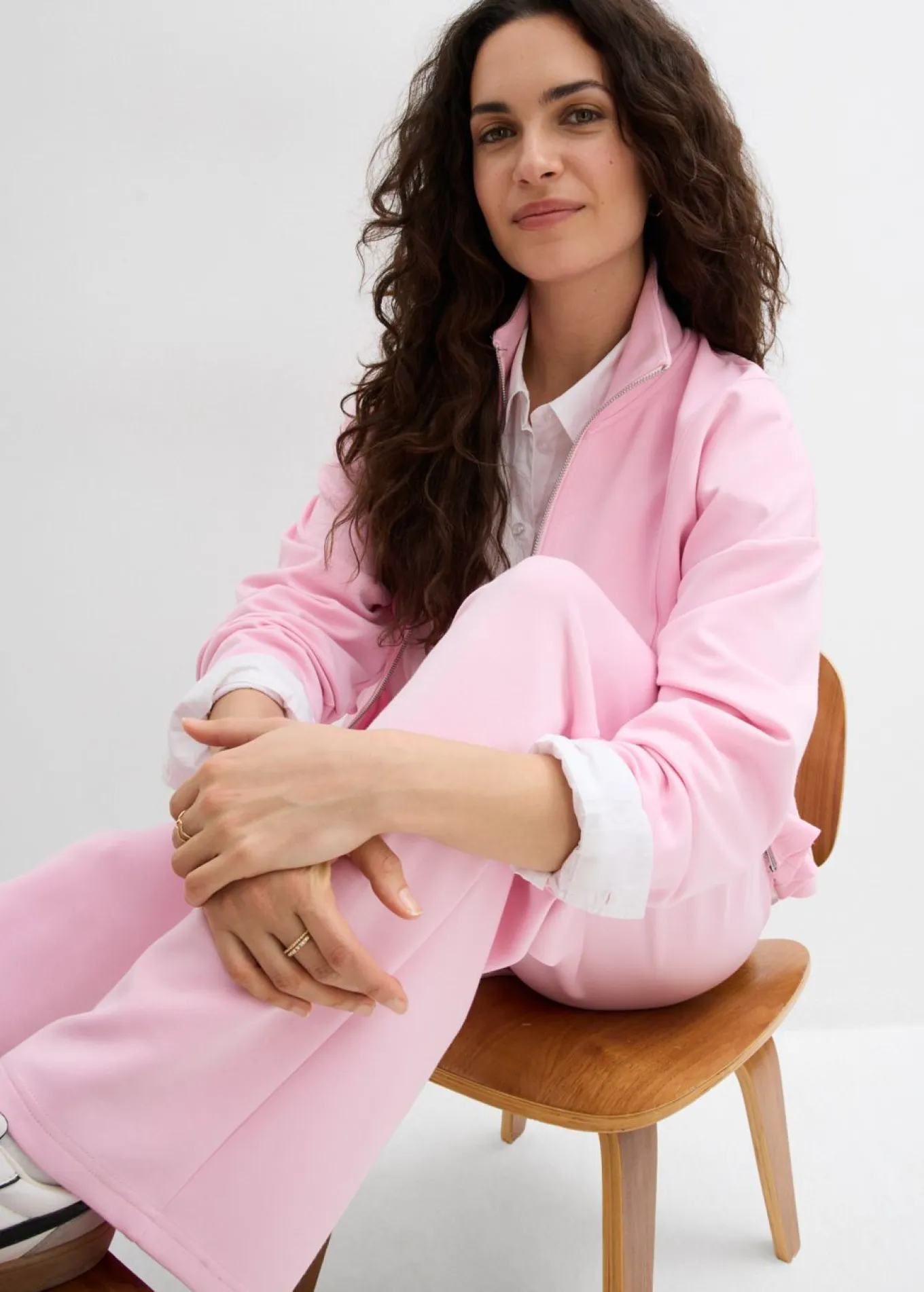 Pantalón de punto de neopreno con pinzas