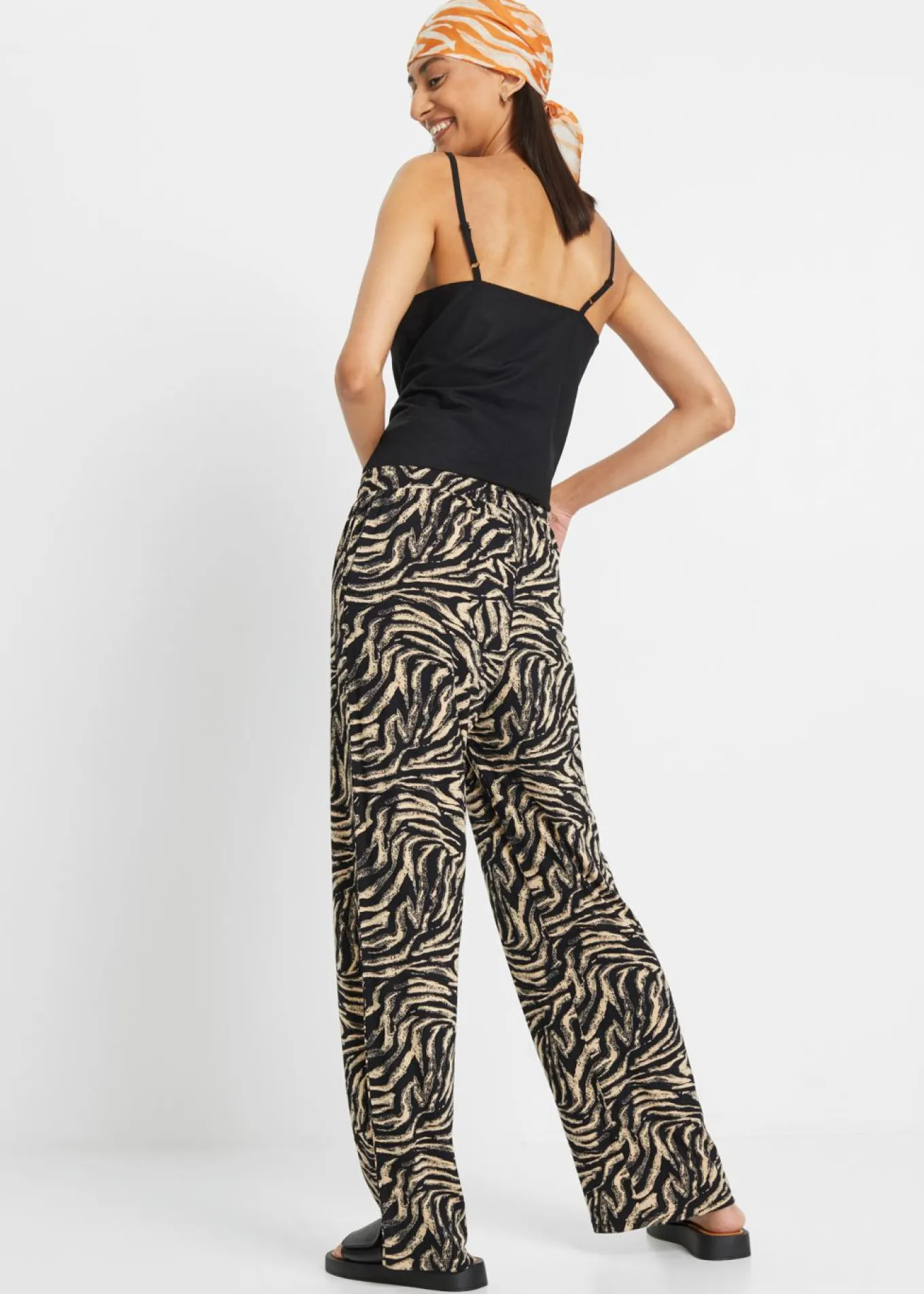 Pantalón de punto de viscosa fluida