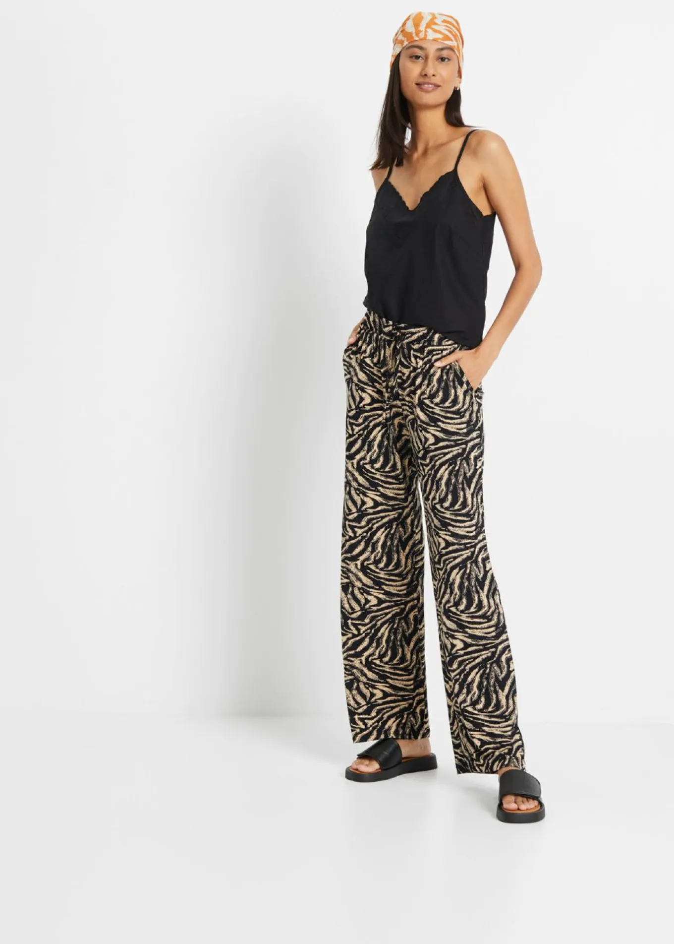 Pantalón de punto de viscosa fluida