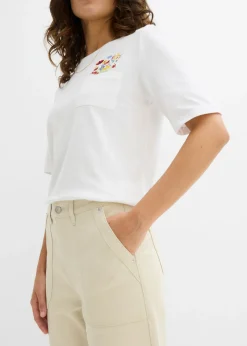 Pantalón de sarga acortado