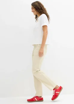 Pantalón de sarga acortado
