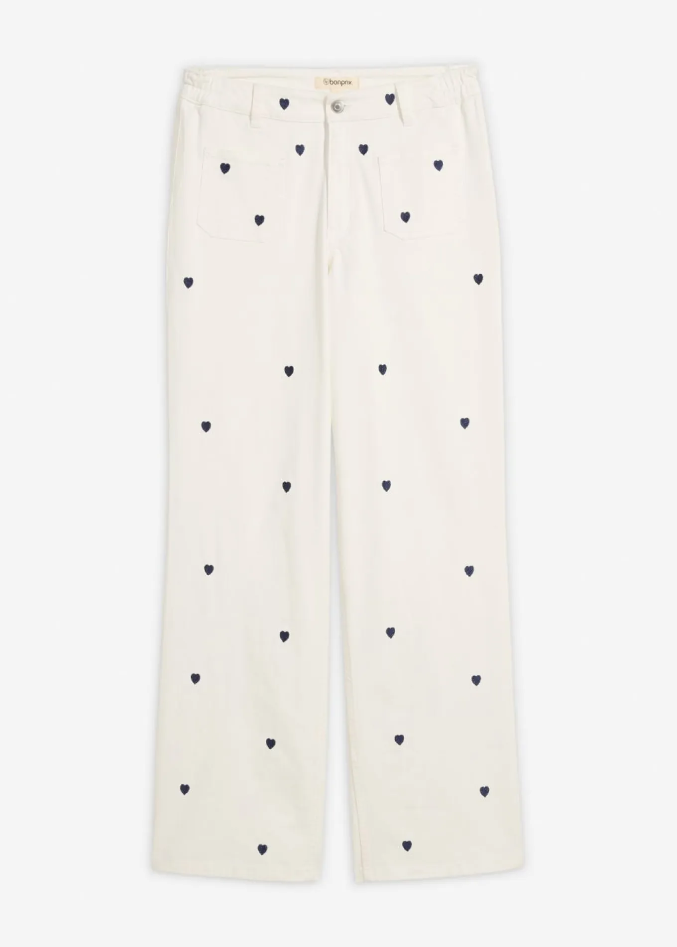 Pantalón de sarga con bordado