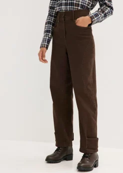 Pantalón de sarga con cintura alta