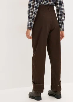 Pantalón de sarga con cintura alta
