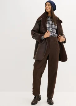 Pantalón de sarga con cintura alta