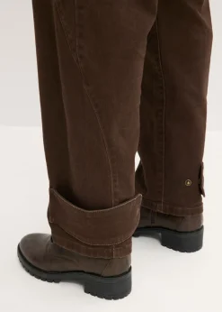 Pantalón de sarga con cintura alta