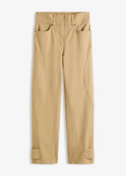 Pantalón de sarga con cintura alta