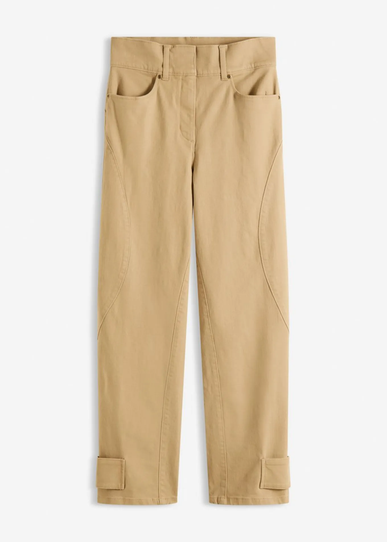Pantalón de sarga con cintura alta