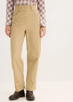 Pantalón de sarga con cintura alta