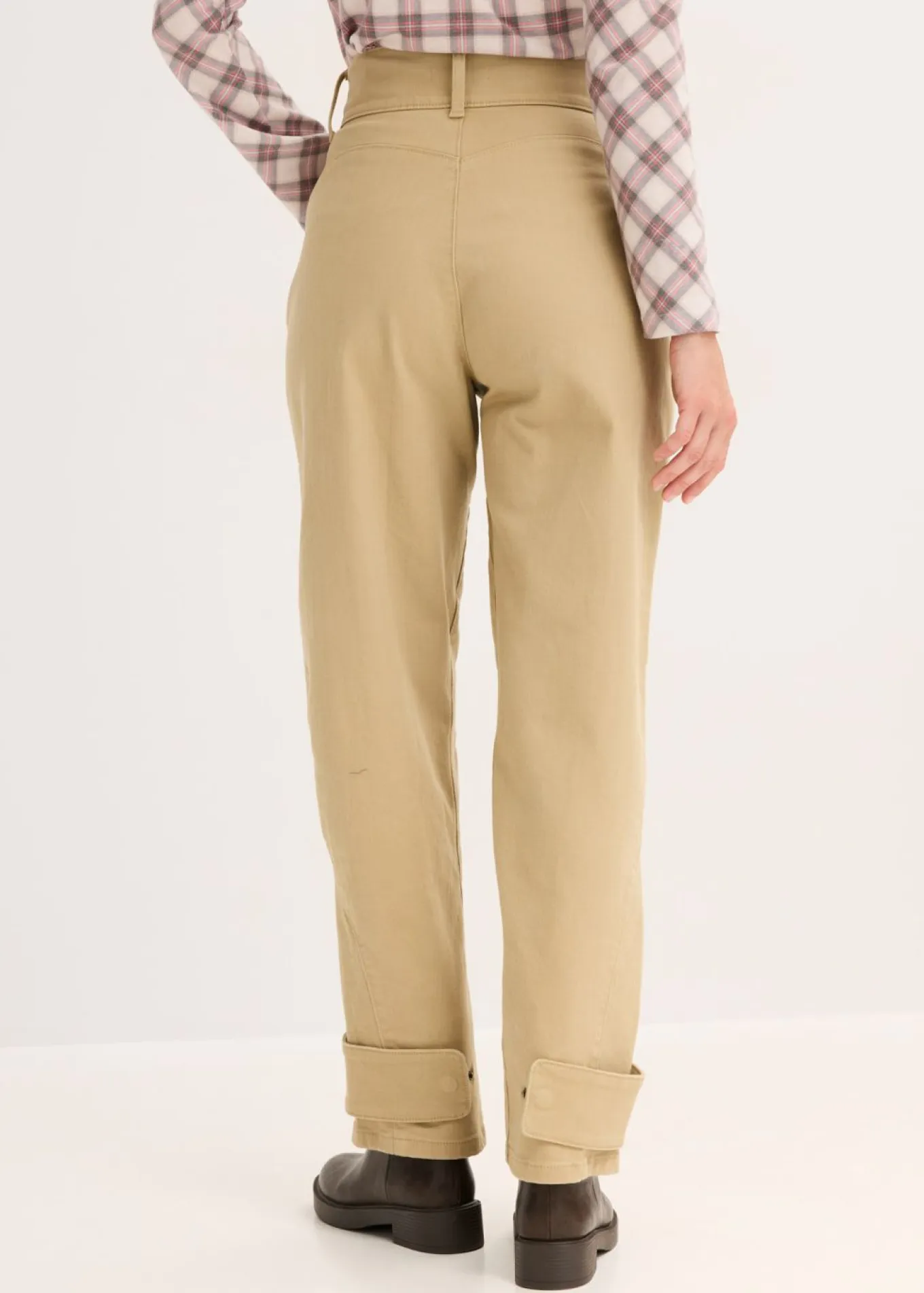 Pantalón de sarga con cintura alta