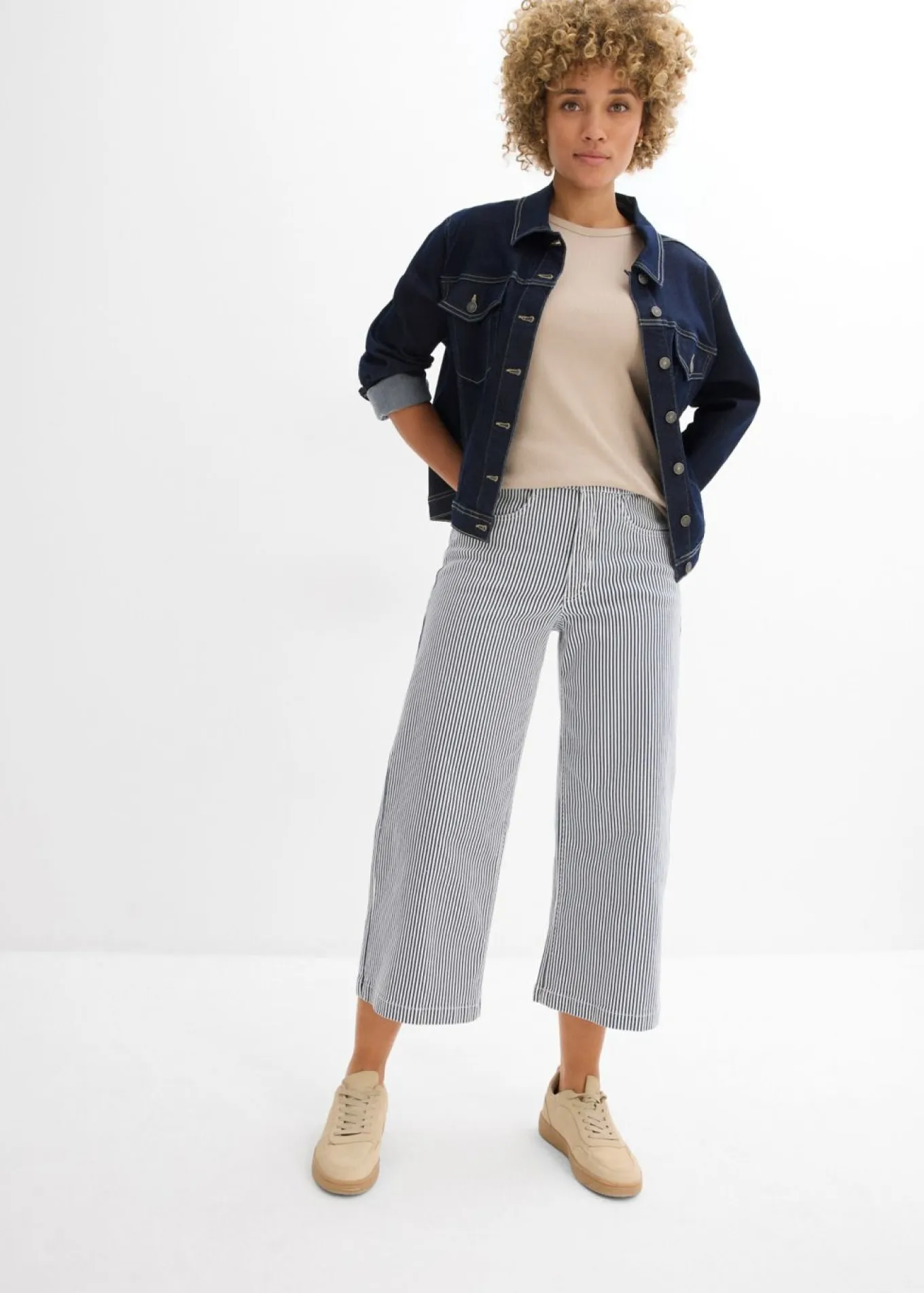 Pantalón de sarga con cintura cómoda
