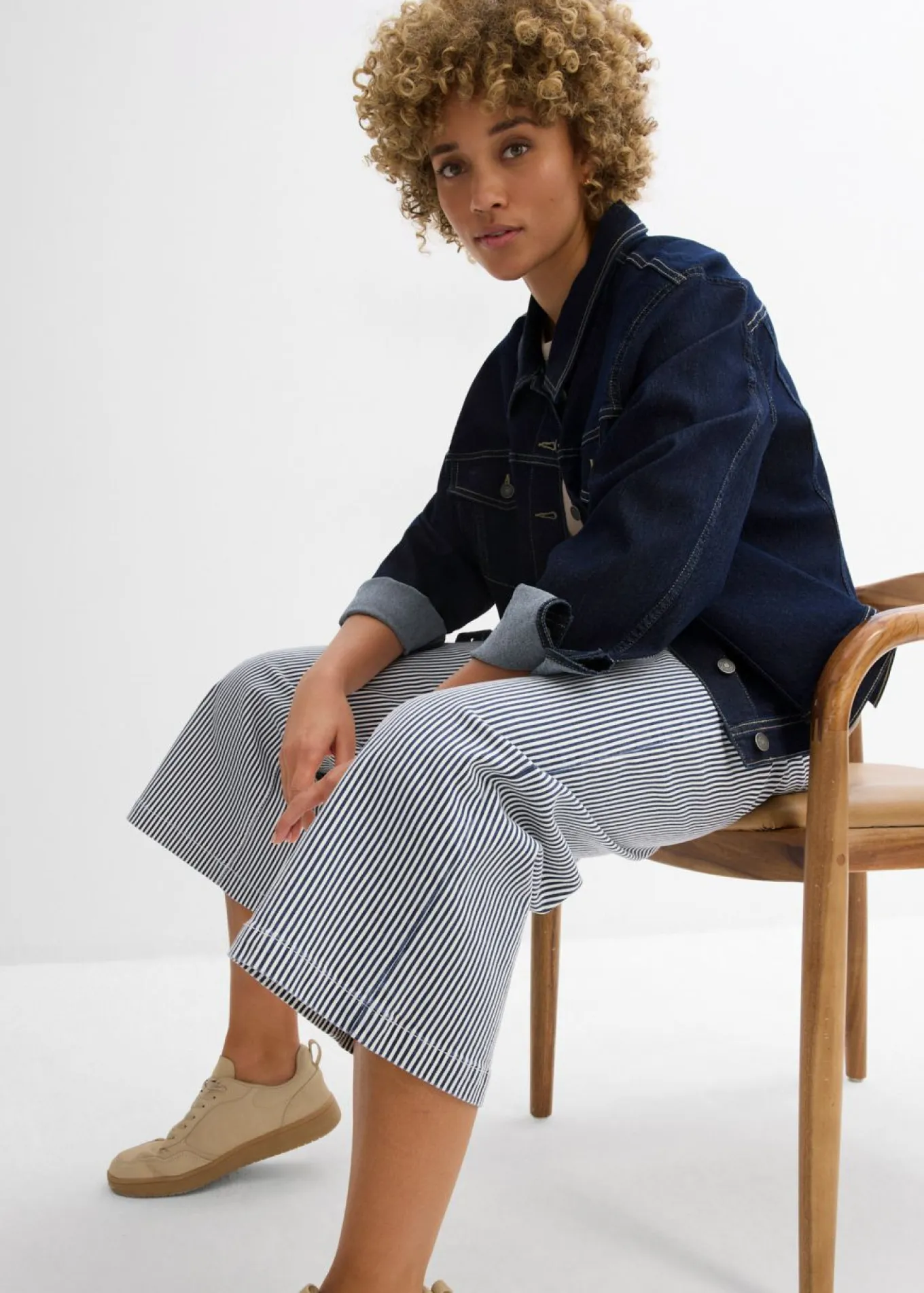 Pantalón de sarga con cintura cómoda