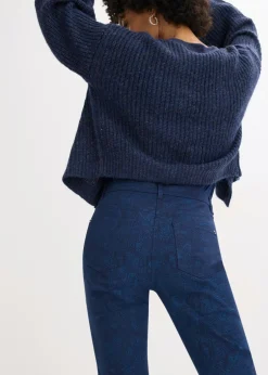 Pantalón de sarga con estampado elegante