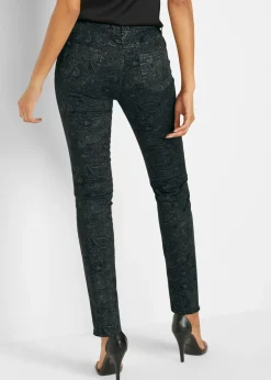 Pantalón de sarga con estampado elegante