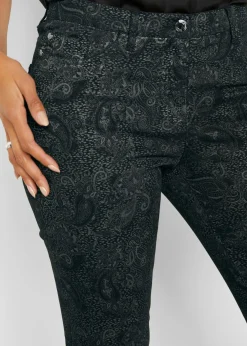 Pantalón de sarga con estampado elegante